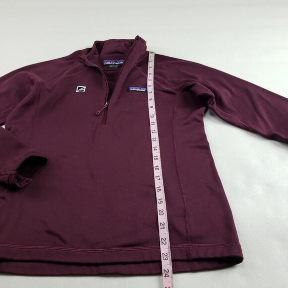 Patagonia Crosstek 1/4 Zip Jacket Womens Small Burgundy Long Sleeve Pullover - Picture 11 of 13